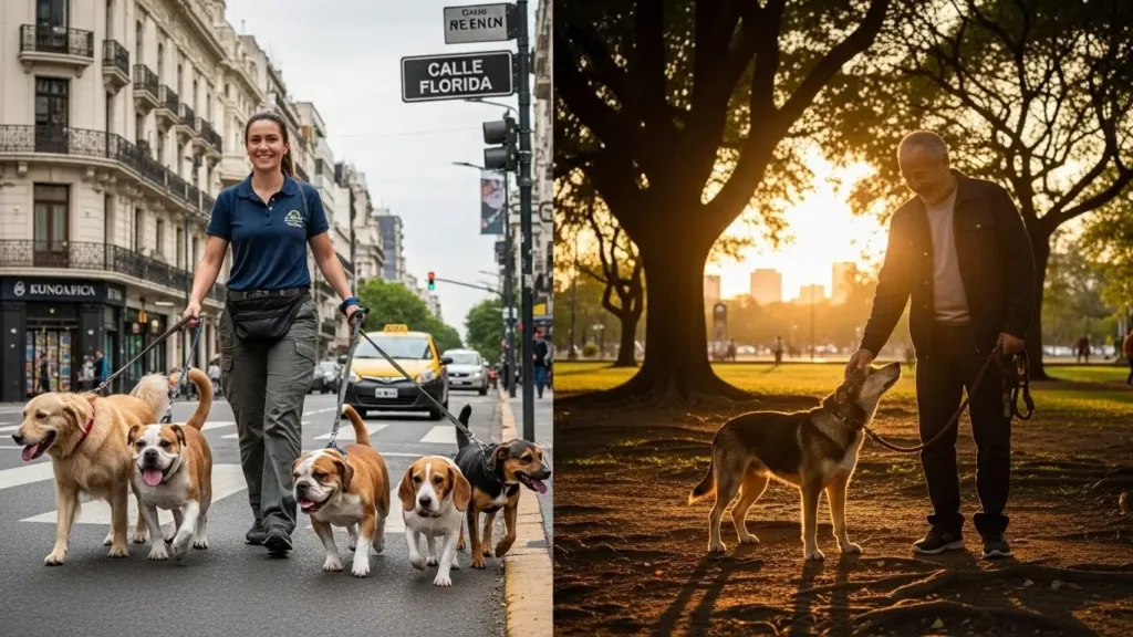 ¿Paseador o Paseo Propio? La verdad sobre contratar paseador de perros Comparación entre pasear solo o contratar paseador de perros profesional en Buenos Aires