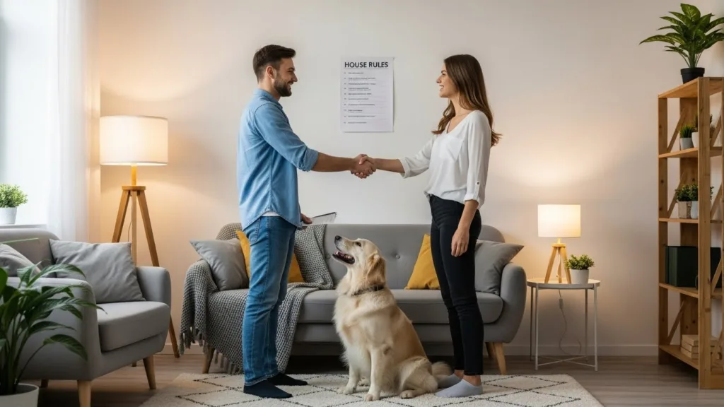 Límites claros: Cómo ponerse de acuerdo para educar al perro en pareja Pareja poniéndose de acuerdo en las reglas y límites para educar a su perro