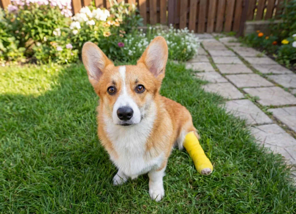 Perro pequeño usando rampa para subir al sofá y prevenir luxación de rótula