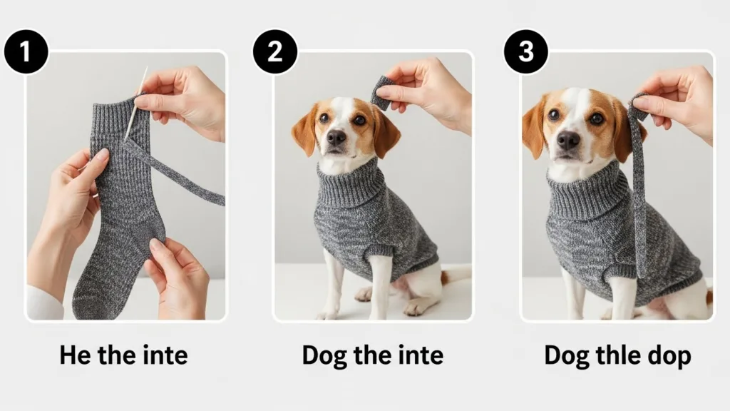 Paso a paso para hacer ropa para perros casera con una media reciclada